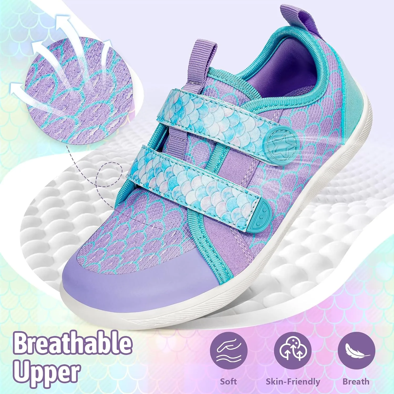 Toddler Shoes Boys Girls, Kids Wide Toe Box Barefoot Shoes Breathable Lightweight Zero Drop Non-Slip Tennis Sneakers for Toddler/Little Kid/Big Kid