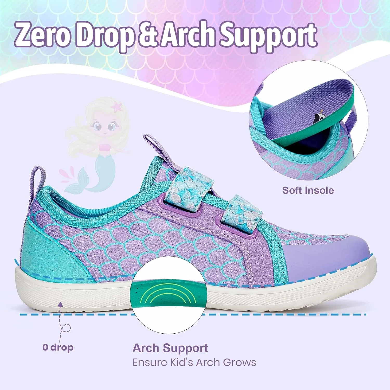 Toddler Shoes Boys Girls, Kids Wide Toe Box Barefoot Shoes Breathable Lightweight Zero Drop Non-Slip Tennis Sneakers for Toddler/Little Kid/Big Kid