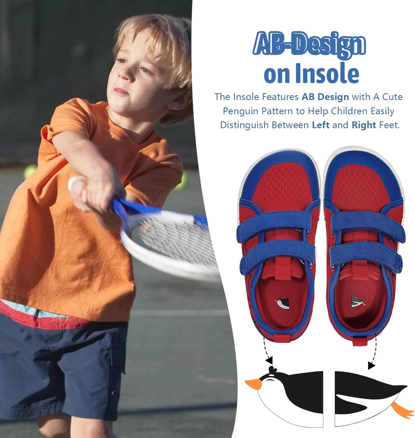 Toddler Shoes Boys Girls, Kids Wide Toe Box Barefoot Shoes Breathable Lightweight Zero Drop Non-Slip Tennis Sneakers for Toddler/Little Kid/Big Kid