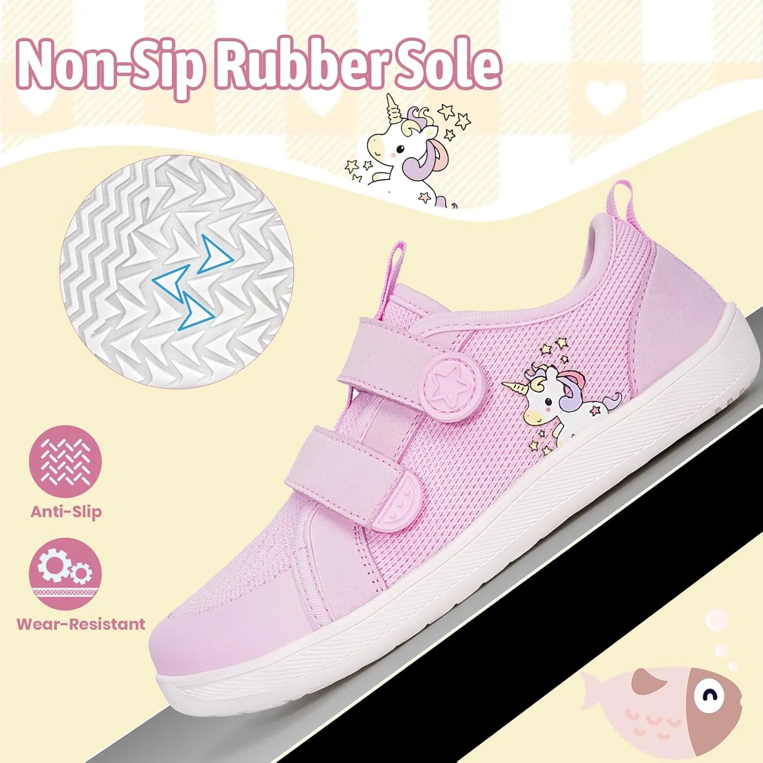 Toddler Shoes Boys Girls, Kids Wide Toe Box Barefoot Shoes Breathable Lightweight Zero Drop Non-Slip Tennis Sneakers for Toddler/Little Kid/Big Kid