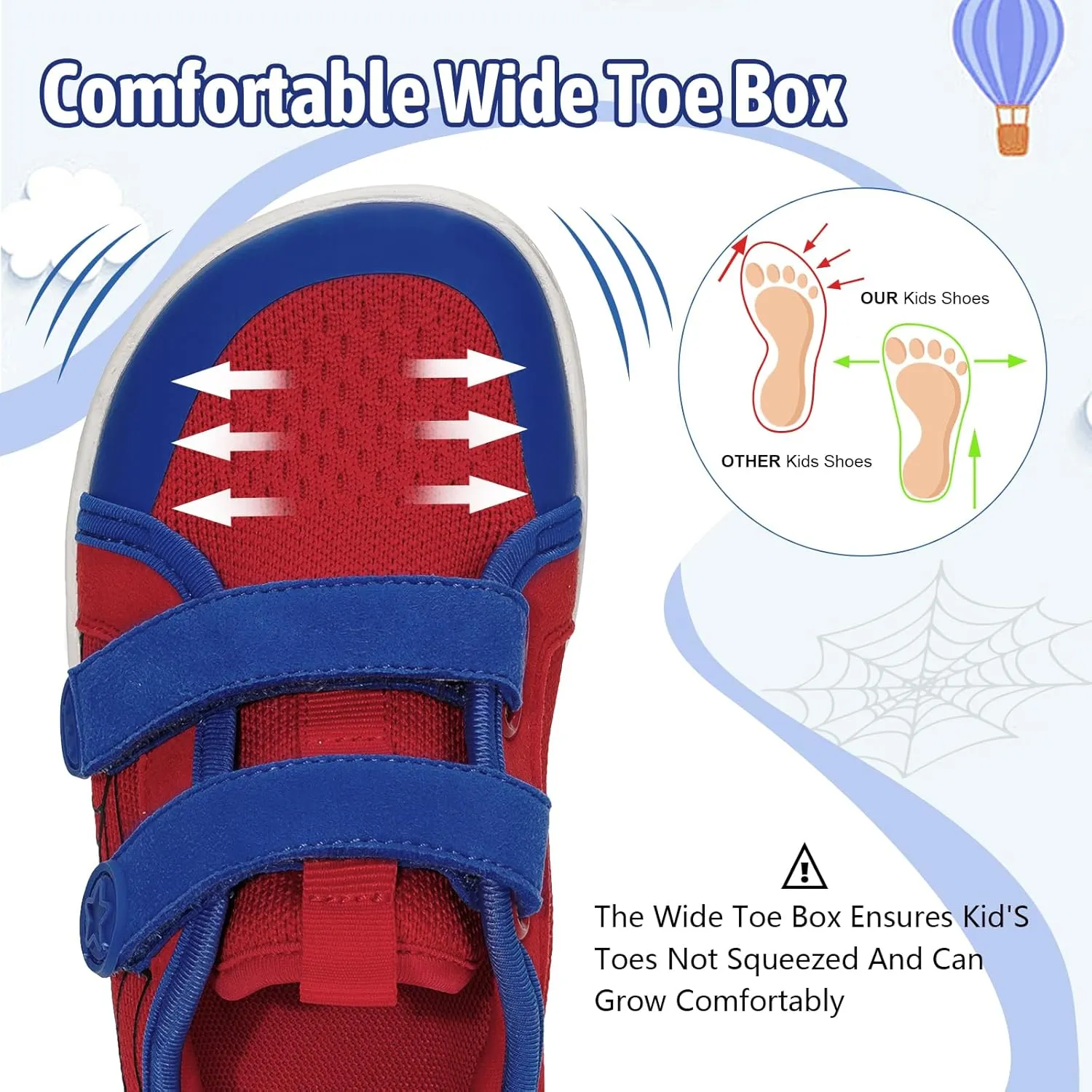 Toddler Shoes Boys Girls, Kids Wide Toe Box Barefoot Shoes Breathable Lightweight Zero Drop Non-Slip Tennis Sneakers for Toddler/Little Kid/Big Kid