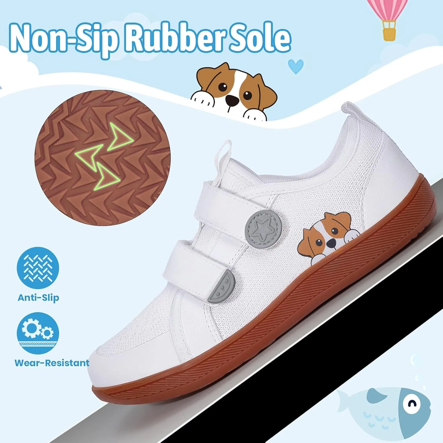 Toddler Shoes Boys Girls, Kids Wide Toe Box Barefoot Shoes Breathable Lightweight Zero Drop Non-Slip Tennis Sneakers for Toddler/Little Kid/Big Kid