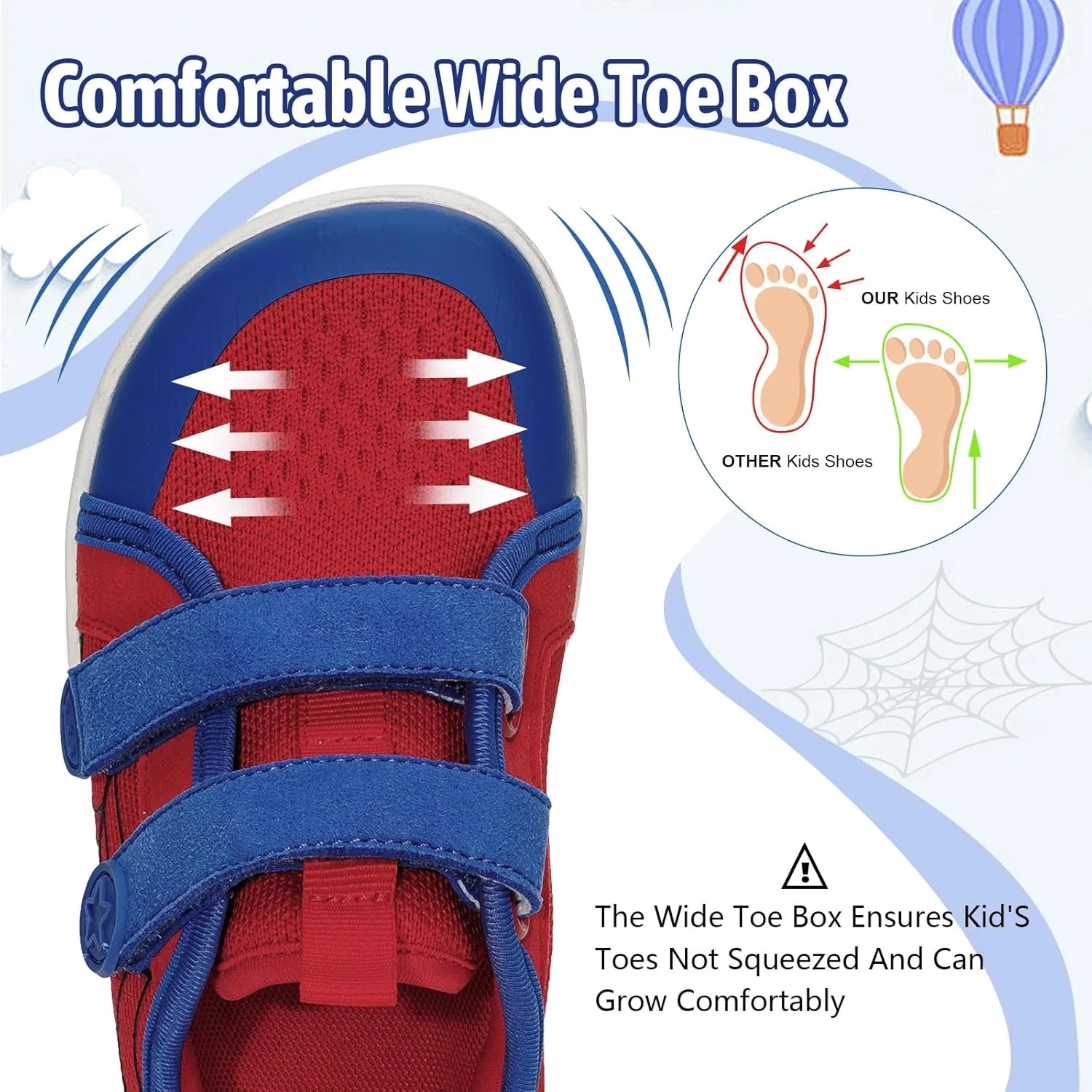Toddler Shoes Boys Girls Kids Wide Toe Box Barefoot Shoes Breathable Zero Drop Non-Slip Sneakers for Toddler/Little Kid/Big Kid
