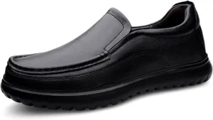 Top - Grain Cowhide Mens Loafers Slip on Shoes Casual Comfort Soft Moccasin Daily Flats Driving Walking Shoes Lightweight