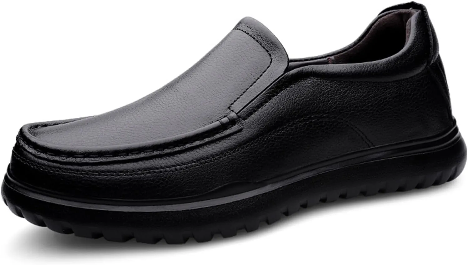 Top - Grain Cowhide Mens Loafers Slip on Shoes Casual Comfort Soft Moccasin Daily Flats Driving Walking Shoes Lightweight
