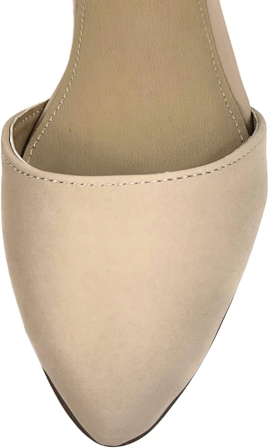 TruFox Womens Flat Ankle Strap D'Orsay Ballet Flat