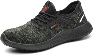 UCAYALI Men's Women's Safety Shoes Steel Toe Work Sneakers Breathable Lightweight Construction Shoes Mesh