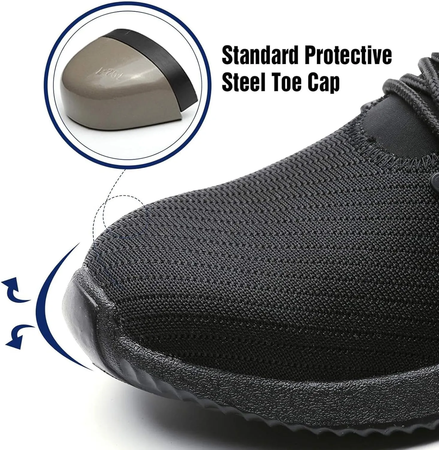 UCAYALI Men's Women's Safety Shoes Steel Toe Work Sneakers Breathable Lightweight Construction Shoes Mesh