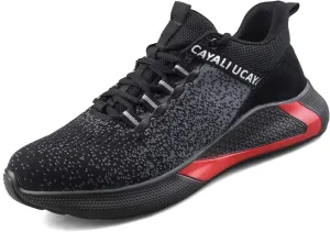 UCAYALI Men's Women's Safety Shoes Steel Toe Work Sneakers Breathable Lightweight Construction Shoes Mesh
