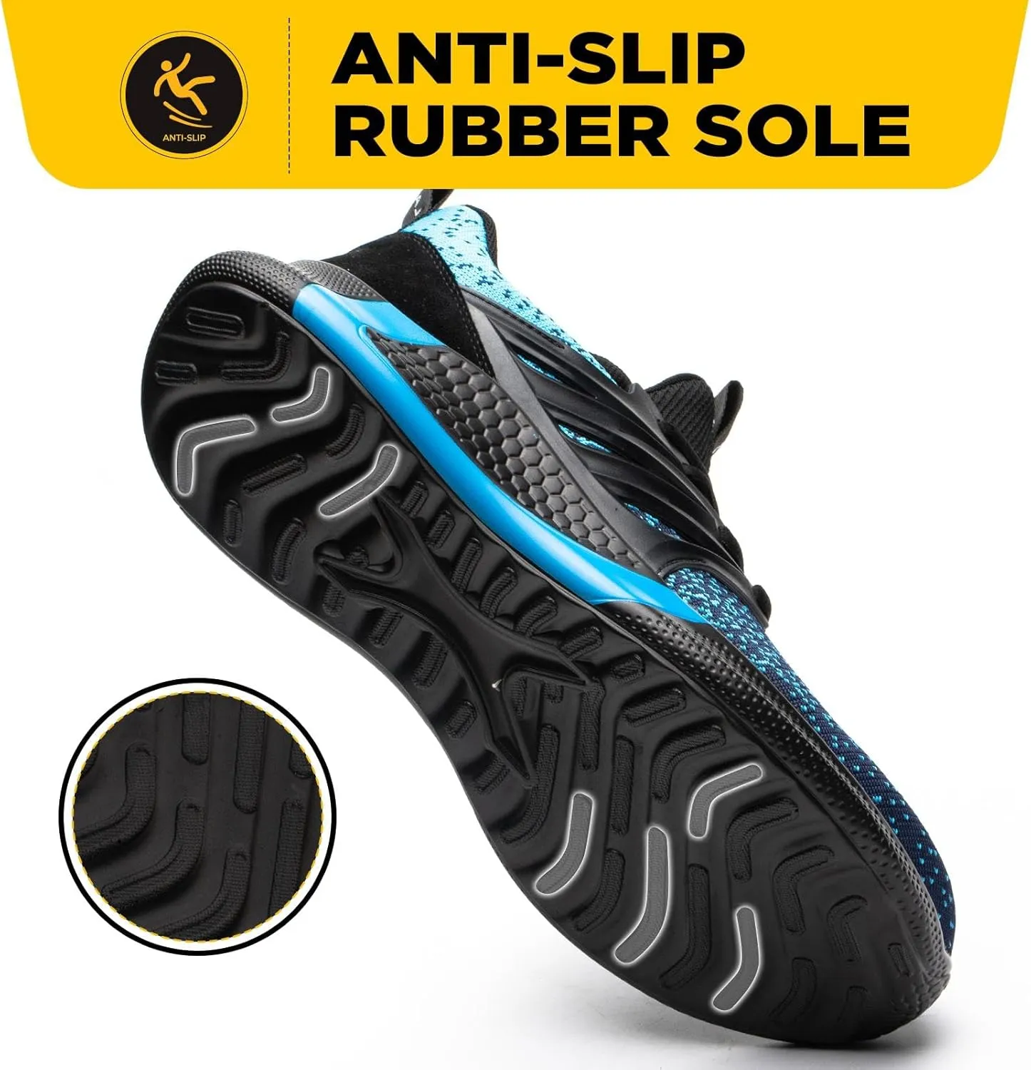 UCAYALI Steel Toe Sneakers for Men Women Lightweight Indestructible Work Shoes Safety Shoes Slip-Resistant Composite Toe Footwear