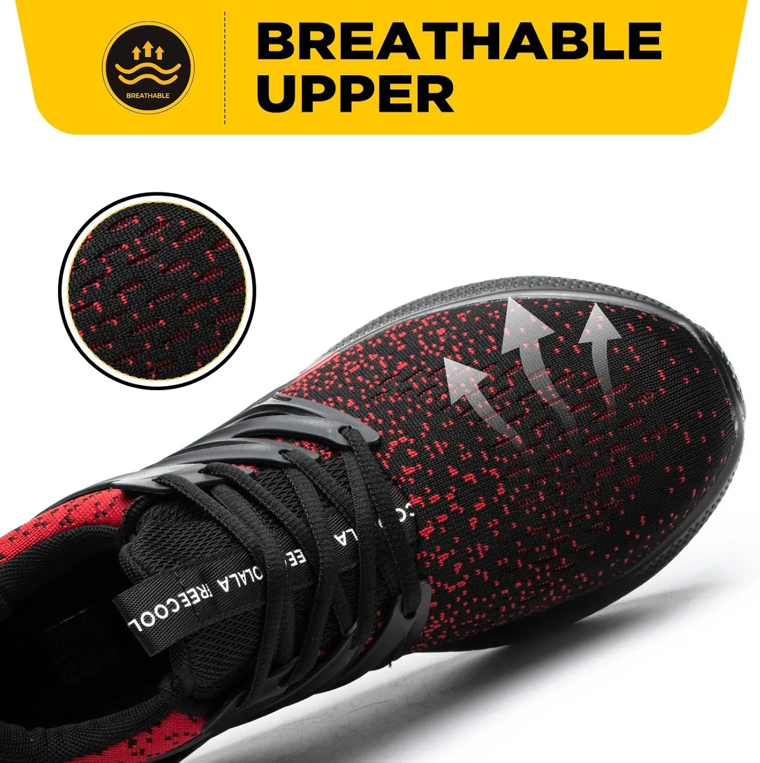 UCAYALI Steel Toe Sneakers for Men Women Lightweight Indestructible Work Shoes Safety Shoes Slip-Resistant Composite Toe Footwear