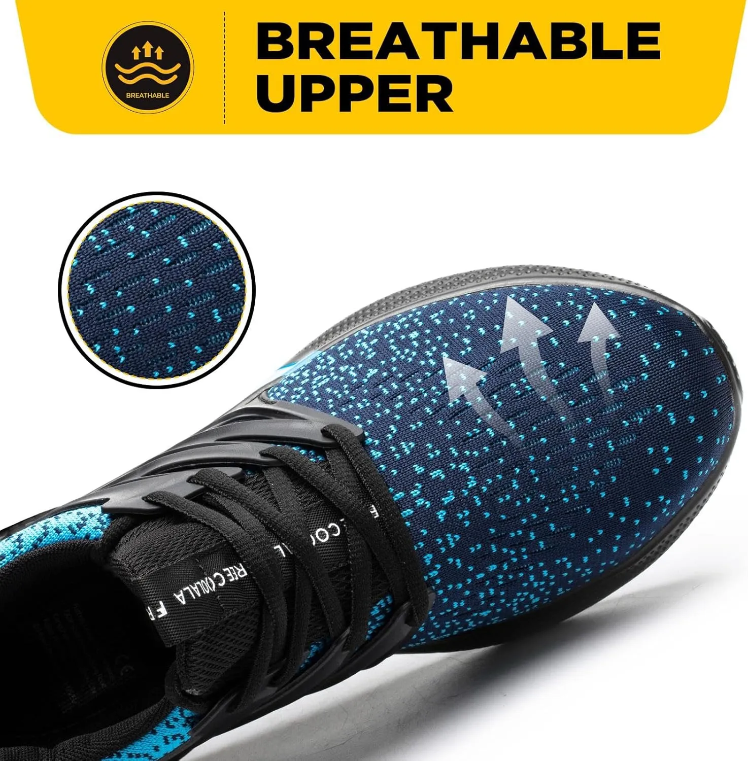 UCAYALI Steel Toe Sneakers for Men Women Lightweight Indestructible Work Shoes Safety Shoes Slip-Resistant Composite Toe Footwear
