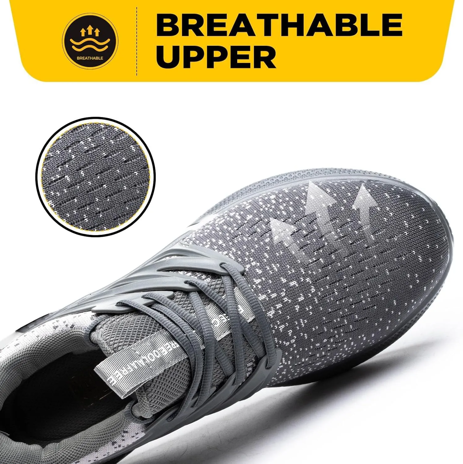 UCAYALI Steel Toe Sneakers for Men Women Lightweight Indestructible Work Shoes Safety Shoes Slip-Resistant Composite Toe Footwear