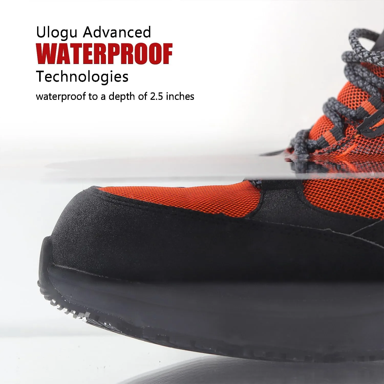 ulogu Steel Toe Shoes for Men Women丨Waterproof Lightweight Roofing Shoe丨Safety Industrial Work Sneakers
