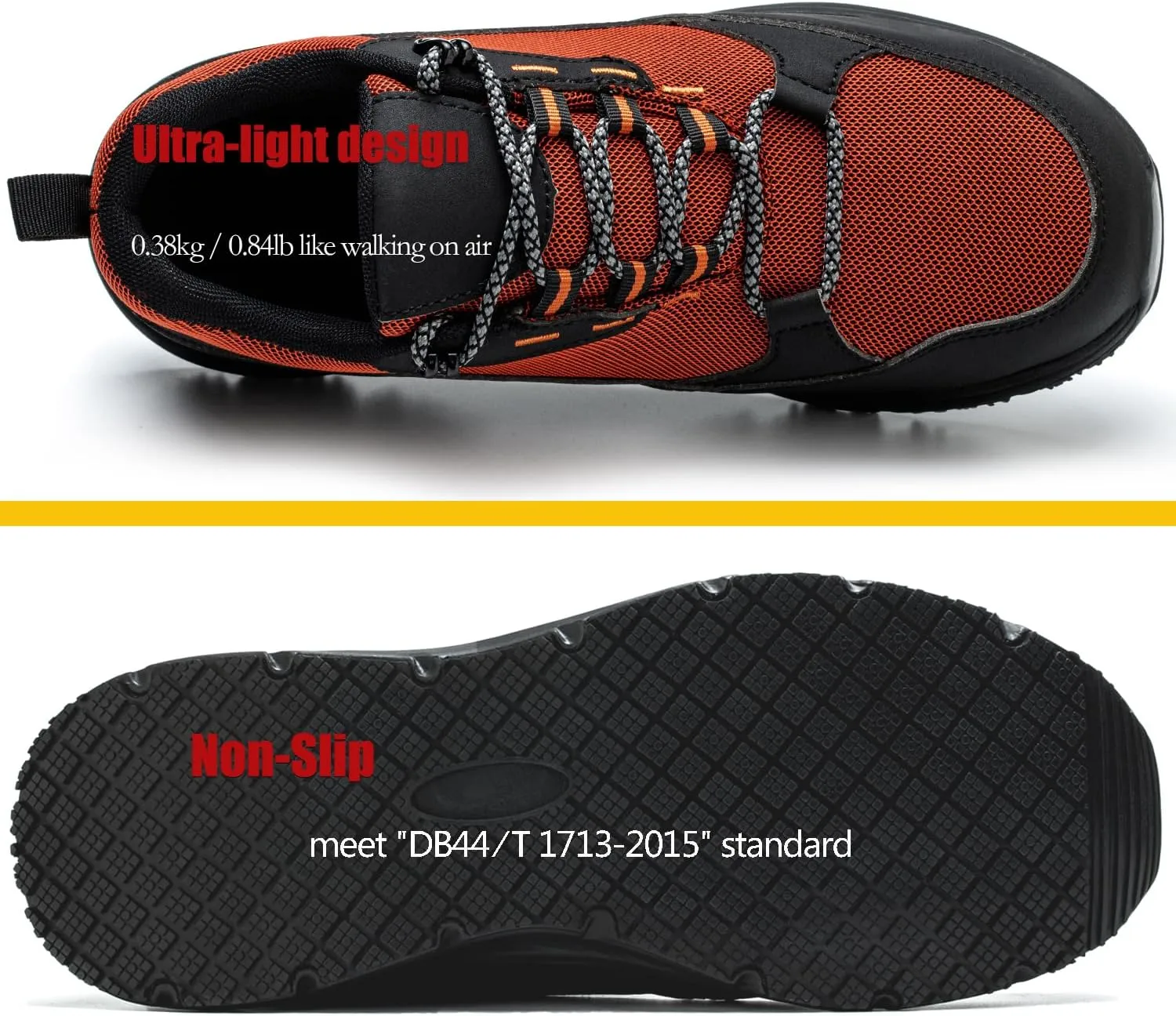 ulogu Steel Toe Shoes for Men Women丨Waterproof Lightweight Roofing Shoe丨Safety Industrial Work Sneakers