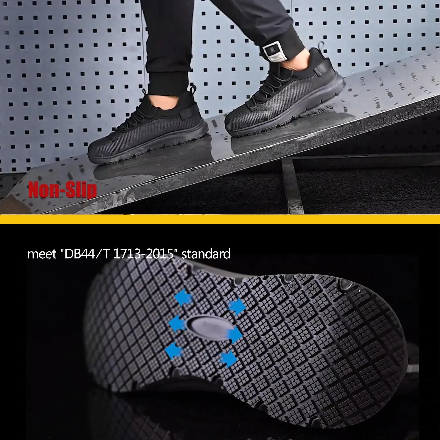 ulogu Steel Toe Shoes for Men Women丨Waterproof Lightweight Roofing Shoe丨Safety Industrial Work Sneakers