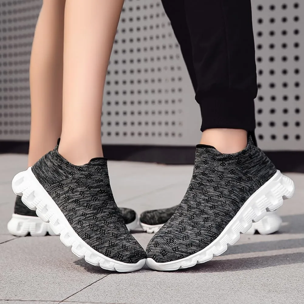 Unisex Lightweight Silp On Soft Mesh Sock Sneakers Breathable Fitness Gym Walking Shoes