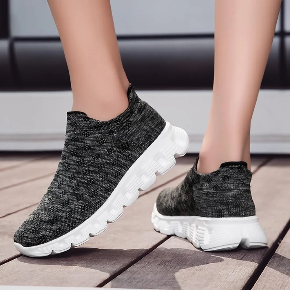 Unisex Lightweight Silp On Soft Mesh Sock Sneakers Breathable Fitness Gym Walking Shoes