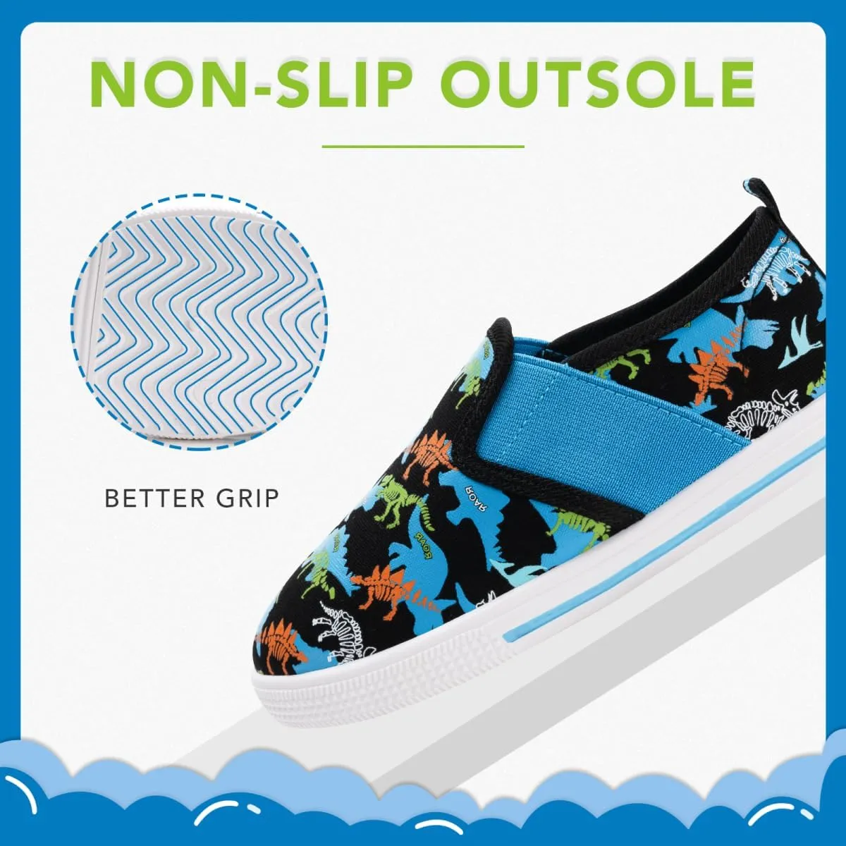 Unisex Slip-On Sneakers Kids Sports Shoes Toddler Casual Lightweight Tennis Shoes for Girls Boys