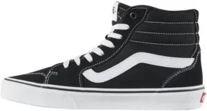 Vans Men's Hi-Top Trainers Sneaker, Suede Canvas Black White, 11.5