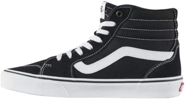 Vans Men's Hi-Top Trainers Sneaker, Suede Canvas Black White, 11.5