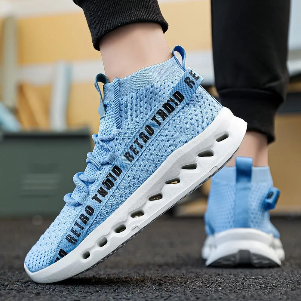 VAXAV Fashion Lightweight High Top Mesh Casual Running Sneakers Breathable Jogging Walking Shoes (6.5-12.5)