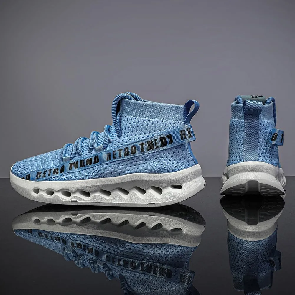 VAXAV Fashion Lightweight High Top Mesh Casual Running Sneakers Breathable Jogging Walking Shoes (6.5-12.5)