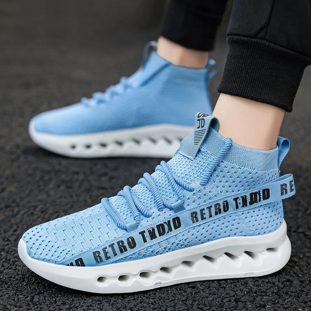VAXAV Fashion Lightweight High Top Mesh Casual Running Sneakers Breathable Jogging Walking Shoes (6.5-12.5)