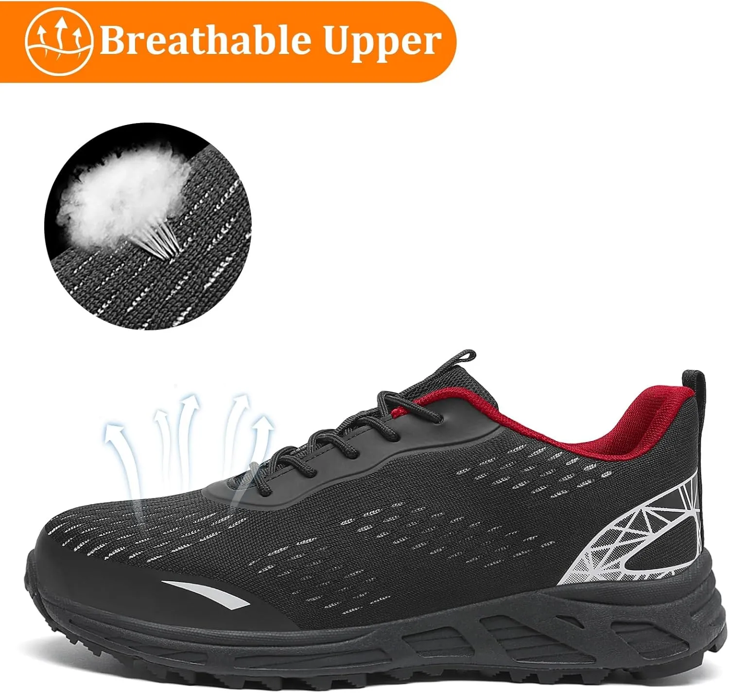 VikoViren Steel Toe Shoes for Men Women Comfy Lightweight Indestructible Non Slip Safety Work Sneakers Warehouse Industry Construction Shoes