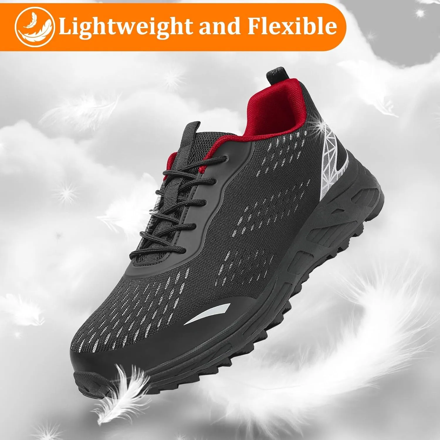 VikoViren Steel Toe Shoes for Men Women Comfy Lightweight Indestructible Non Slip Safety Work Sneakers Warehouse Industry Construction Shoes