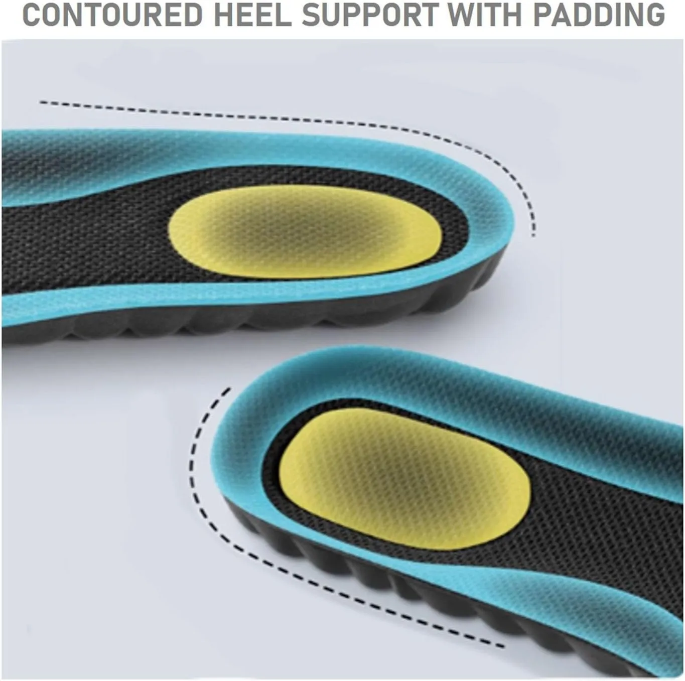 VivoFoot 2 Pair Memory Foam Insoles, Cloud Sole Pads, Anti-Fatigue Pain Relief Everyday Work Sport Running Comfort Shoe Insert, Cushion Replacement Filler, Trim to Fit for Men Women(US M7-11,Black)