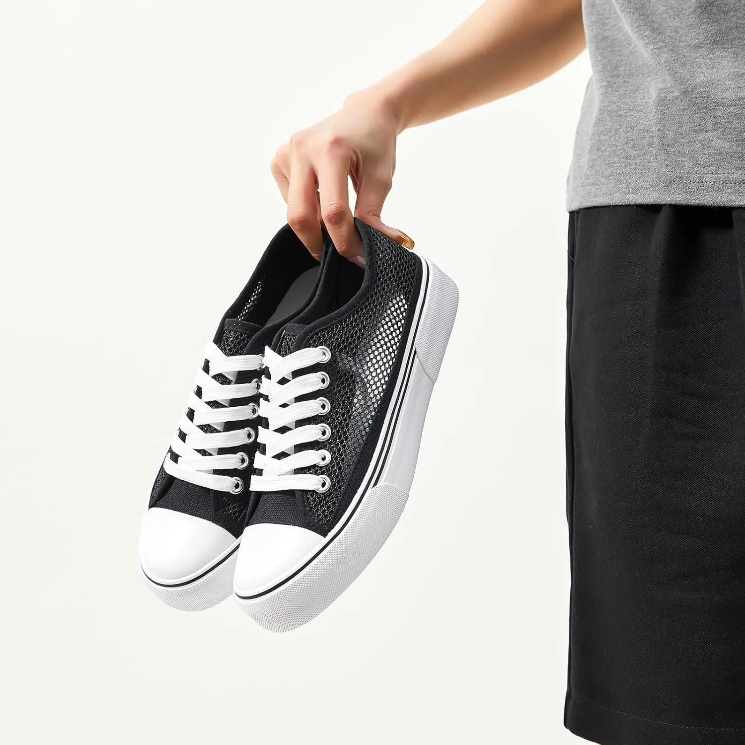 Waluzs White Sneakers for Women Women's Tennis Shoes Summer Canvas Shoes Fashion Sneakers for Walking Non Slip Work