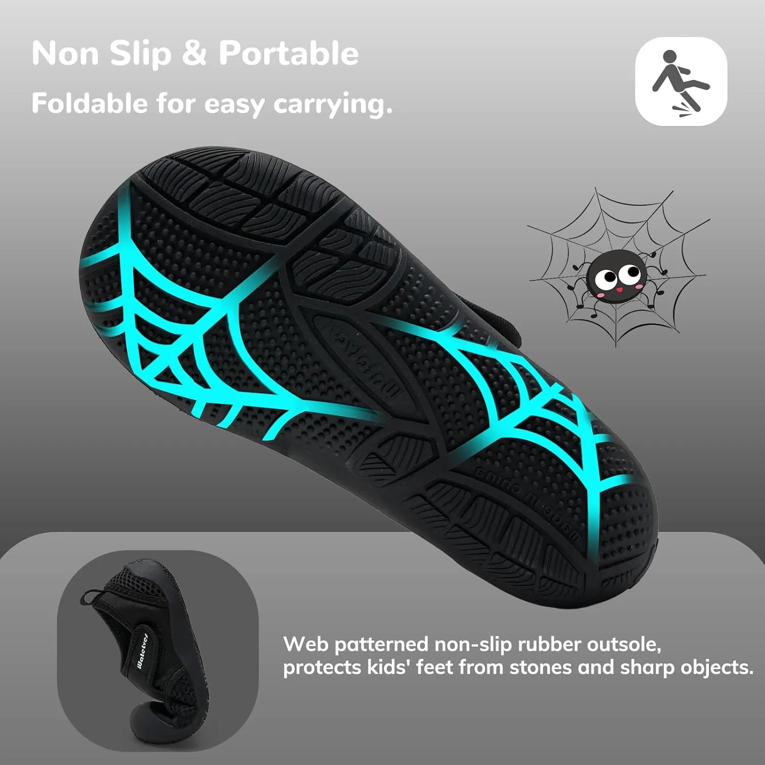 WateLves Wide Toddler Water Shoes Kids Quick Dry Barefoot Shoes Girls Boys Aqua Athletic Sneakers for Beach Hiking Swim Kayak Sport Accessories, Camping Essentials