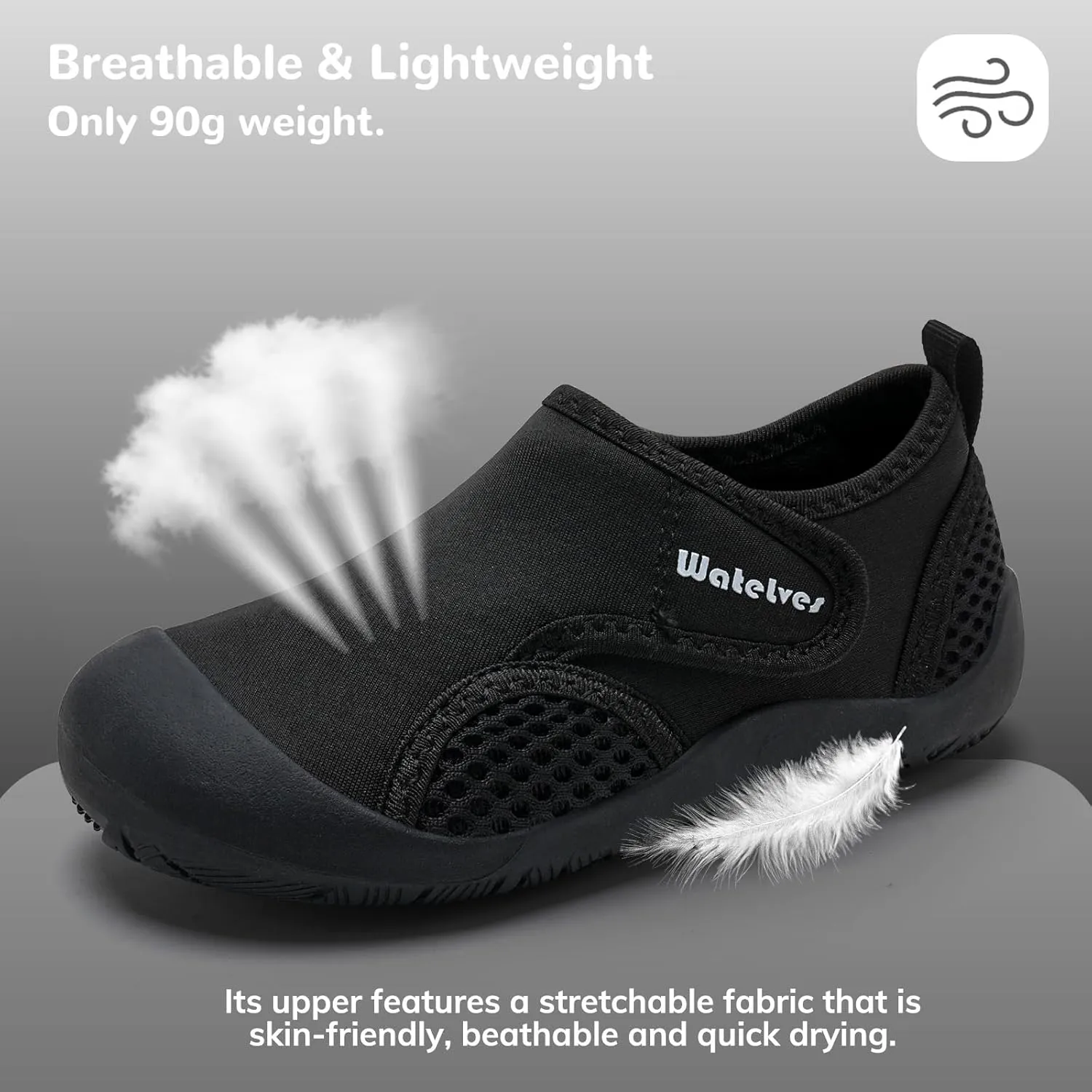 WateLves Wide Toddler Water Shoes Kids Quick Dry Barefoot Shoes Girls Boys Aqua Athletic Sneakers for Beach Hiking Swim Kayak Sport Accessories, Camping Essentials