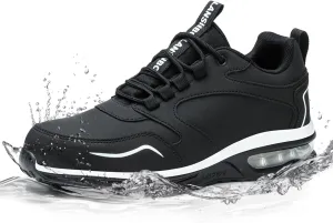 Waterproof Steel Toe Shoes for Women Non Slip Puncture Proof Safety Work Sneakers Comfortable Lightweight Fashion Footwear for Industrial Construction and Food Service