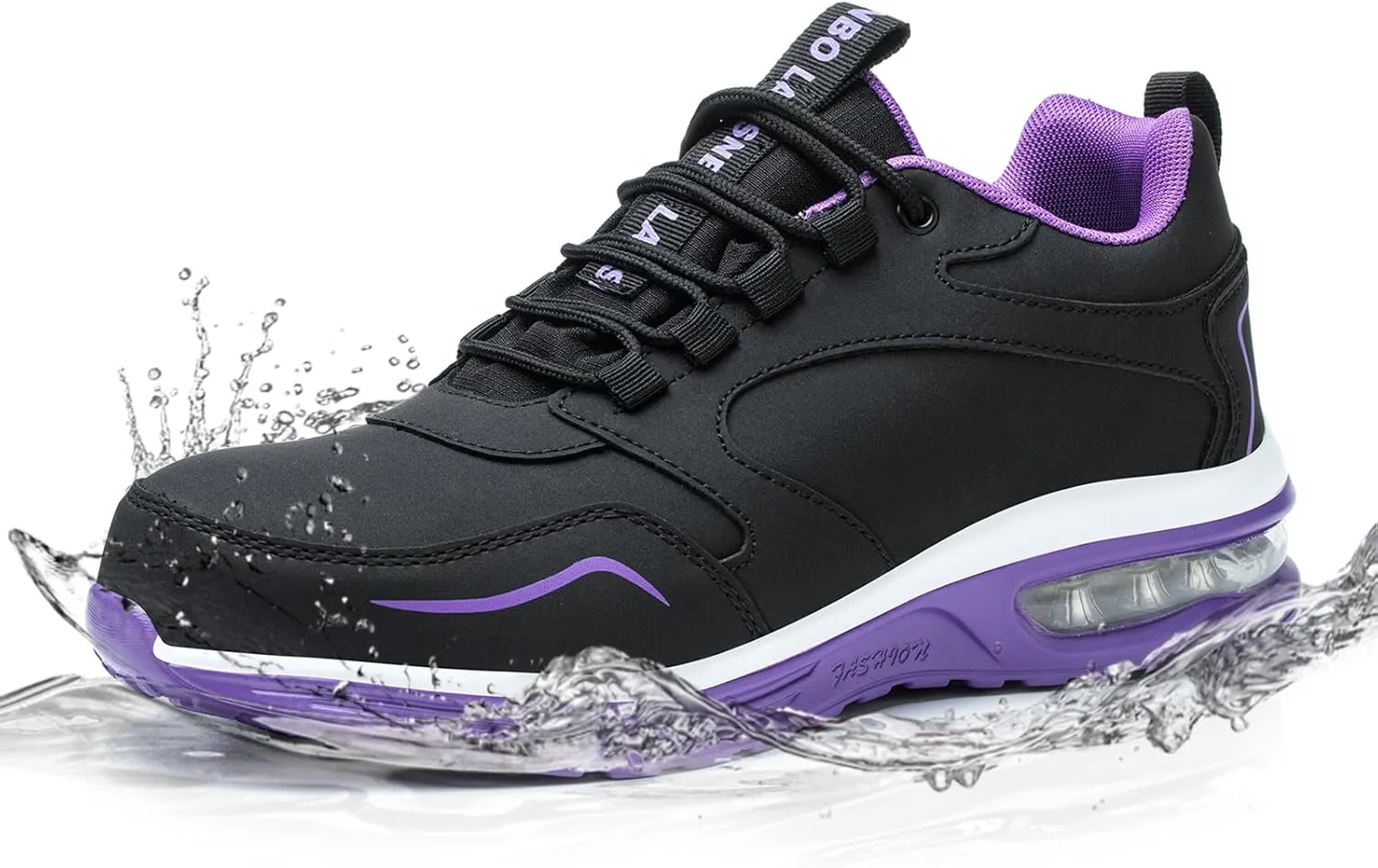 Waterproof Steel Toe Shoes for Women Non Slip Puncture Proof Safety Work Sneakers Comfortable Lightweight Fashion Footwear for Industrial Construction and Food Service