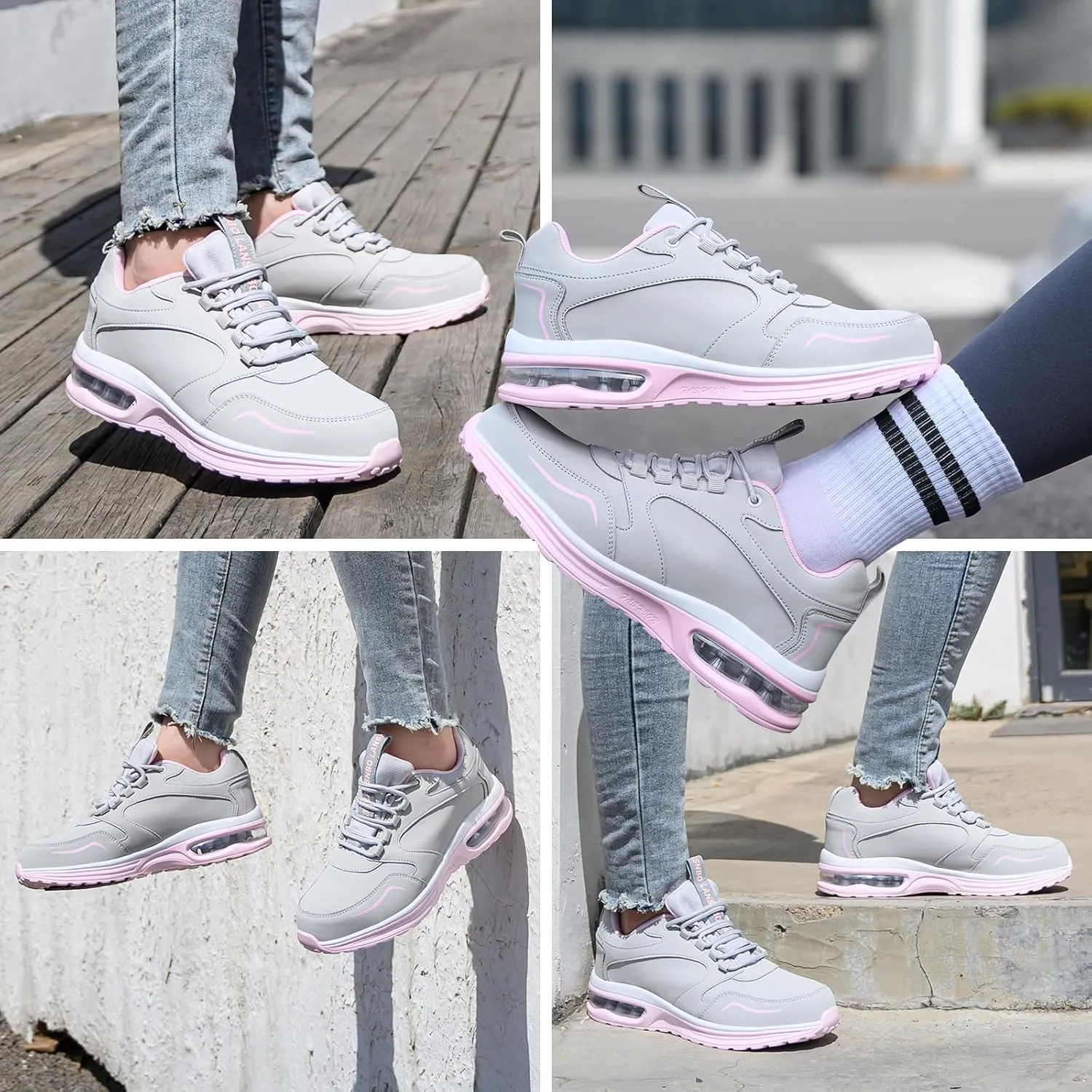 Waterproof Steel Toe Shoes for Women Non Slip Puncture Proof Safety Work Sneakers Comfortable Lightweight Fashion Footwear for Industrial Construction and Food Service