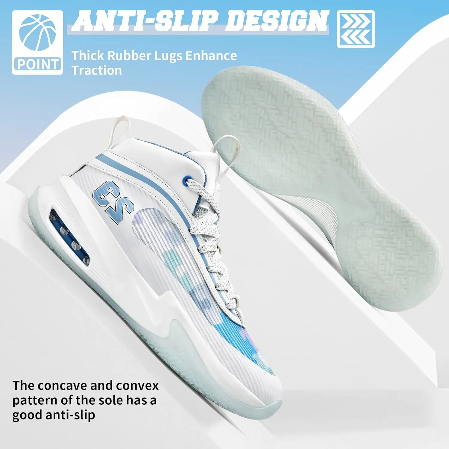 WETIKE Boys Girls Shoes - Kids Sneakers for Running, Basketball & Tennis - Non-Slip