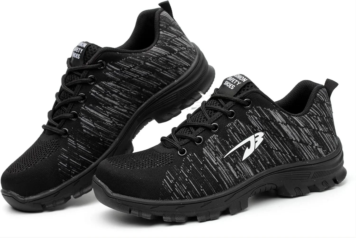 Wide Steel Toe for Women Cushion Safety Shoes,Resistant Puncture Proof Safety Shoes Breathable Indestructible Construction Industrial Sneakers,