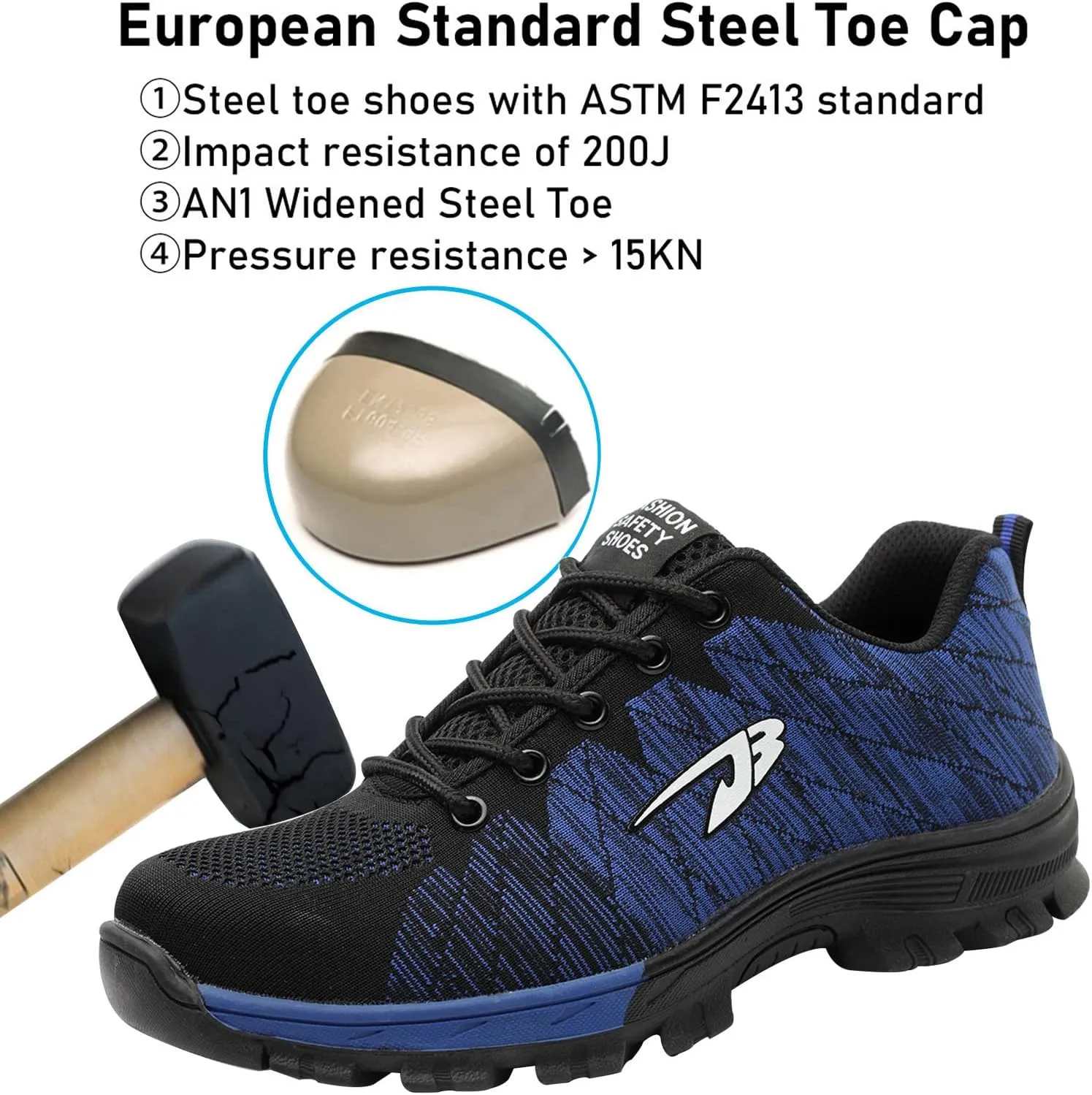Wide Steel Toe for Women Cushion Safety Shoes,Resistant Puncture Proof Safety Shoes Breathable Indestructible Construction Industrial Sneakers,