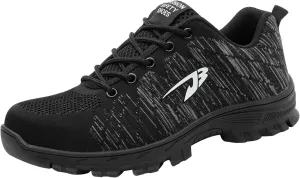Wide Steel Toe for Women Cushion Safety Shoes,Resistant Puncture Proof Safety Shoes Breathable Indestructible Construction Industrial Sneakers,