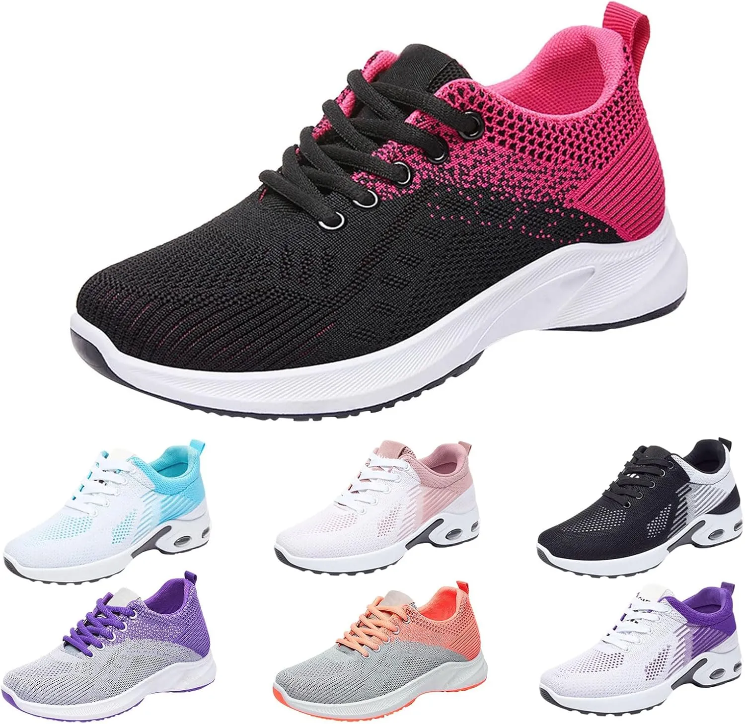Wide Toe Box Shoes Women Gym Jogging Walking Sneakers Comfy Breathable Mesh Fashion Sneakers Zero Drop Sole Width Shoes with Arch Support