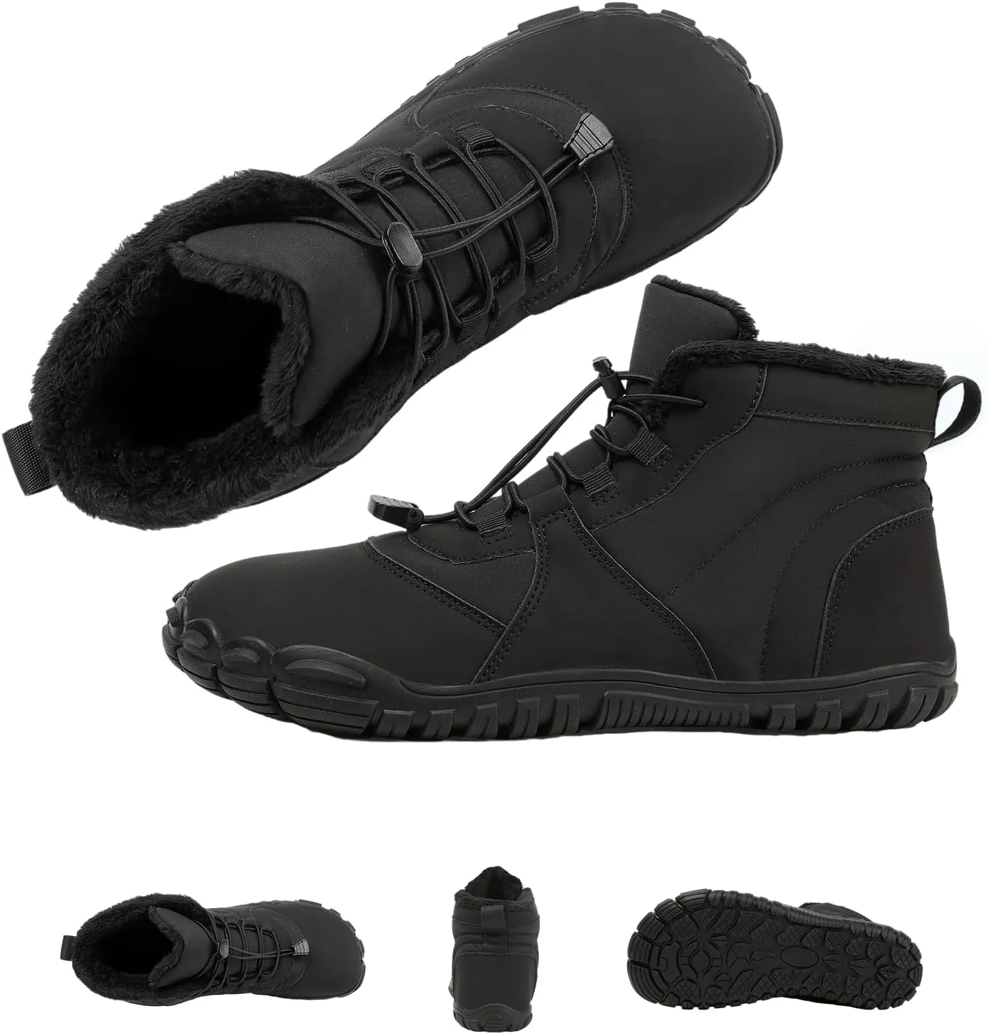 Winter Hike Barefoot Boots,Warm Zero Drop Snow Boot Slip On Barefoot Footwear - Minimalist Warm zero Drop, Non-Slip Snow Boots, Wide Fit Barefoot Boots for Women & Men