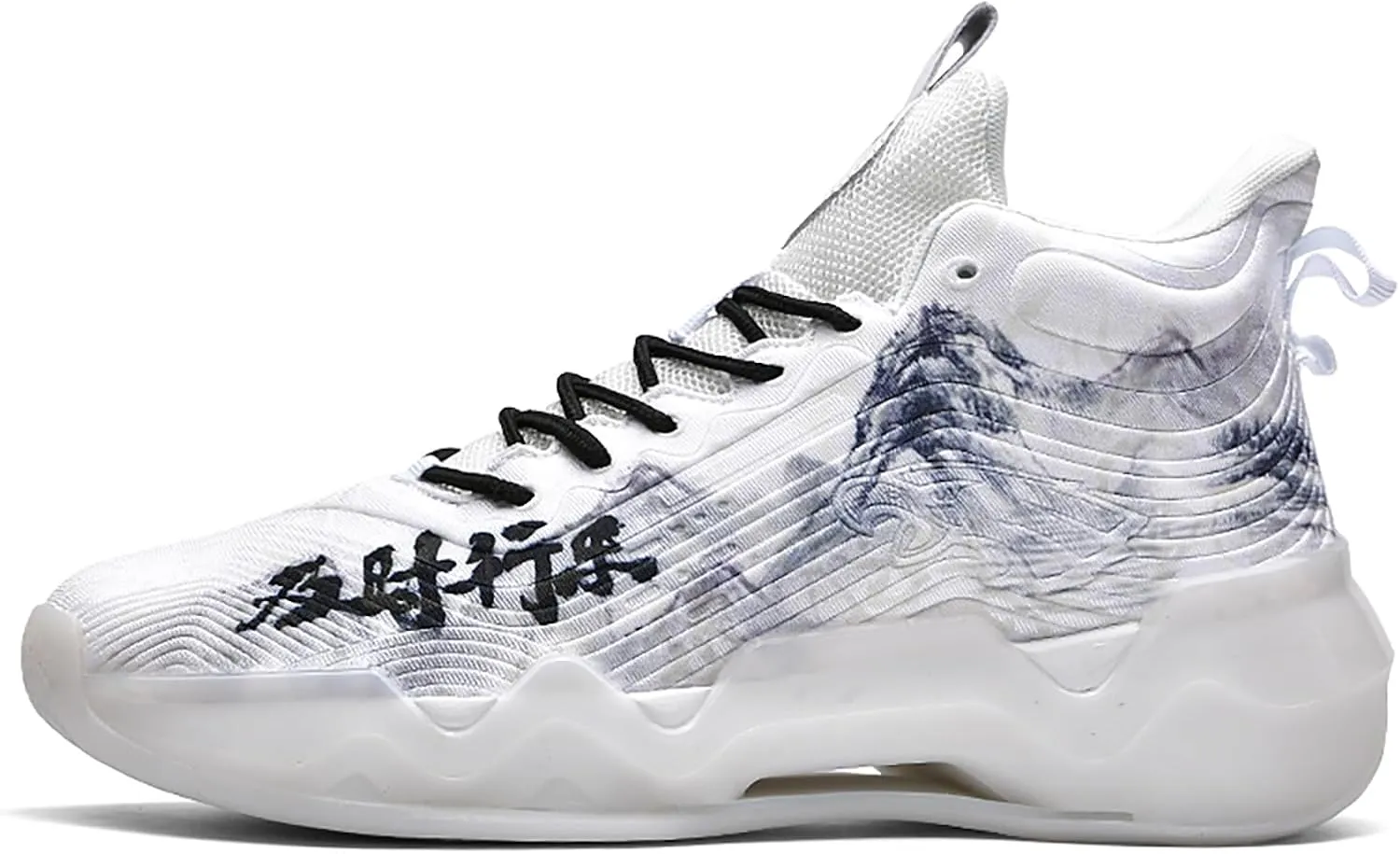 Women Men Basketball Shoes Youth Fashion High Top Running Shoes Volleyball Sneakers Colorful Painting Sport Shoes Comfortable Non-Slip Footwear