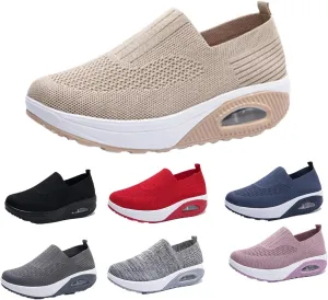 Women Orthopedic Sneakers Walking Shoes,Mesh Breathable Arch Support Slip-on Light Air Cushion Orthopedic Sneakers Diabetic Shoes