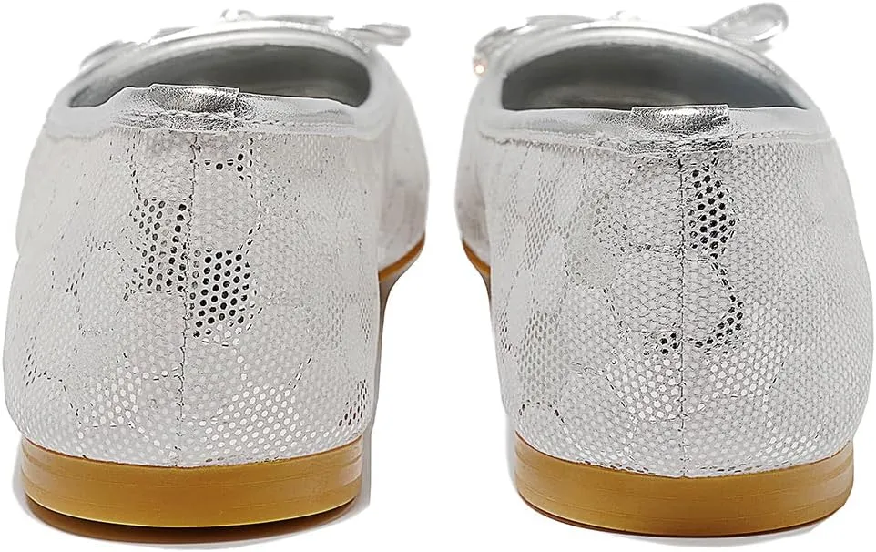 Women's Ballet Flats with Bow Knot & Sparkle Balls Ultra Soft Sole Round Toe Work Travel Casual Outfits Shoes