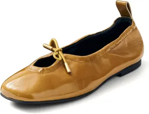 Womens Bow Ballet Flats Cute Square Toe Lace Up Bow Mary Jane Flats Slip On Casual Mary Ballerina Shoes