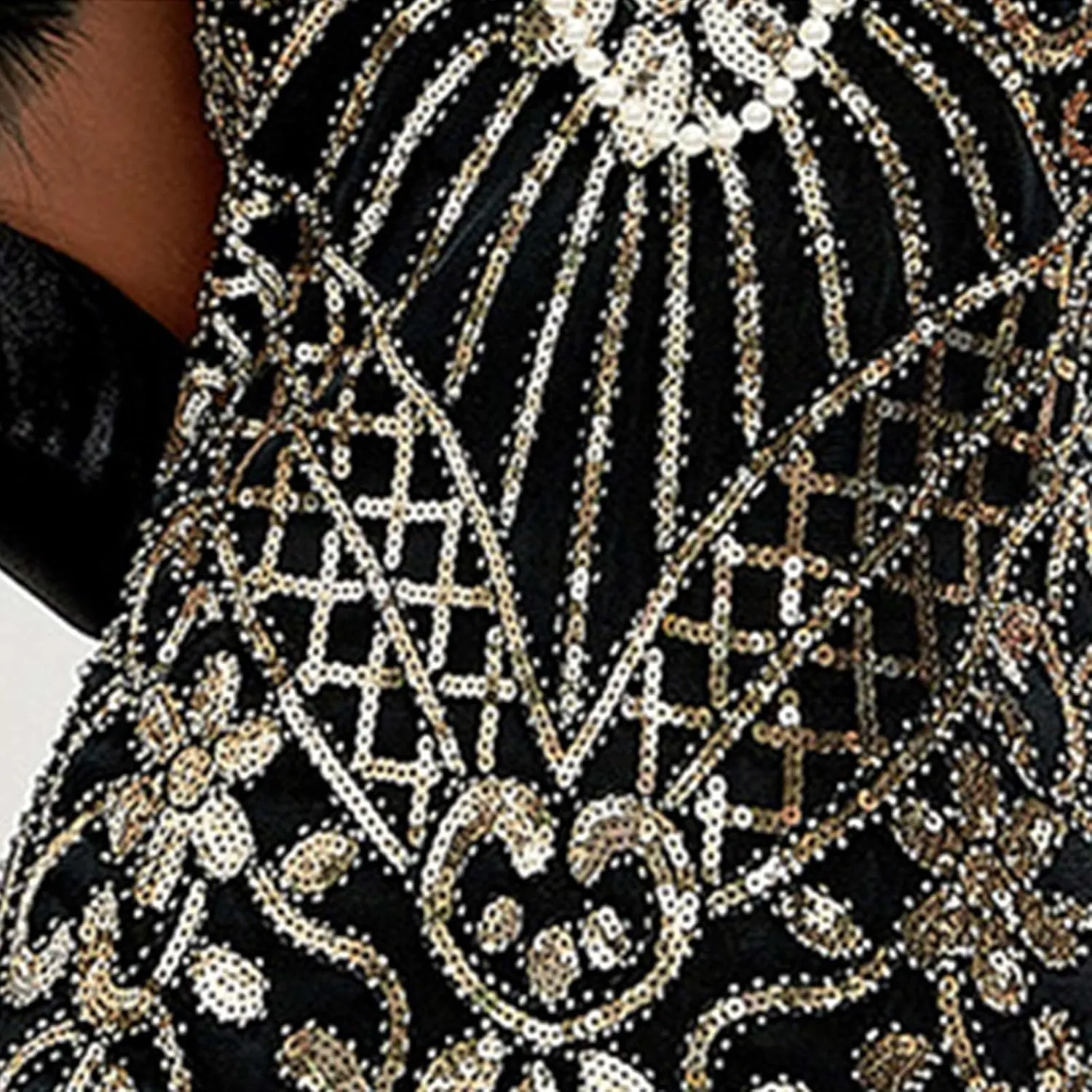 Women's Flapper Dresses 1920s Beaded Fringed Great Gatsby Dress Sequin Sparkly Sleeveless Club Night Prom Party Dress