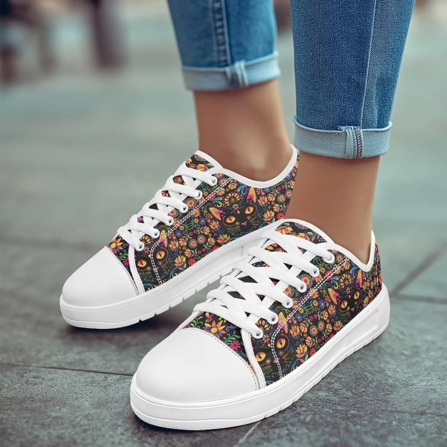 Womens Loafers Shoes Casual Slip-On Canvas Shoes Breathable Sneakers for Women Low Top Sneakers 5.5-13.5