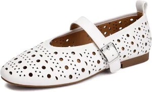 Women's Mary Jane Flats Studded Comfortable Ballet Flat Dressy Casual Ballerina Shoes